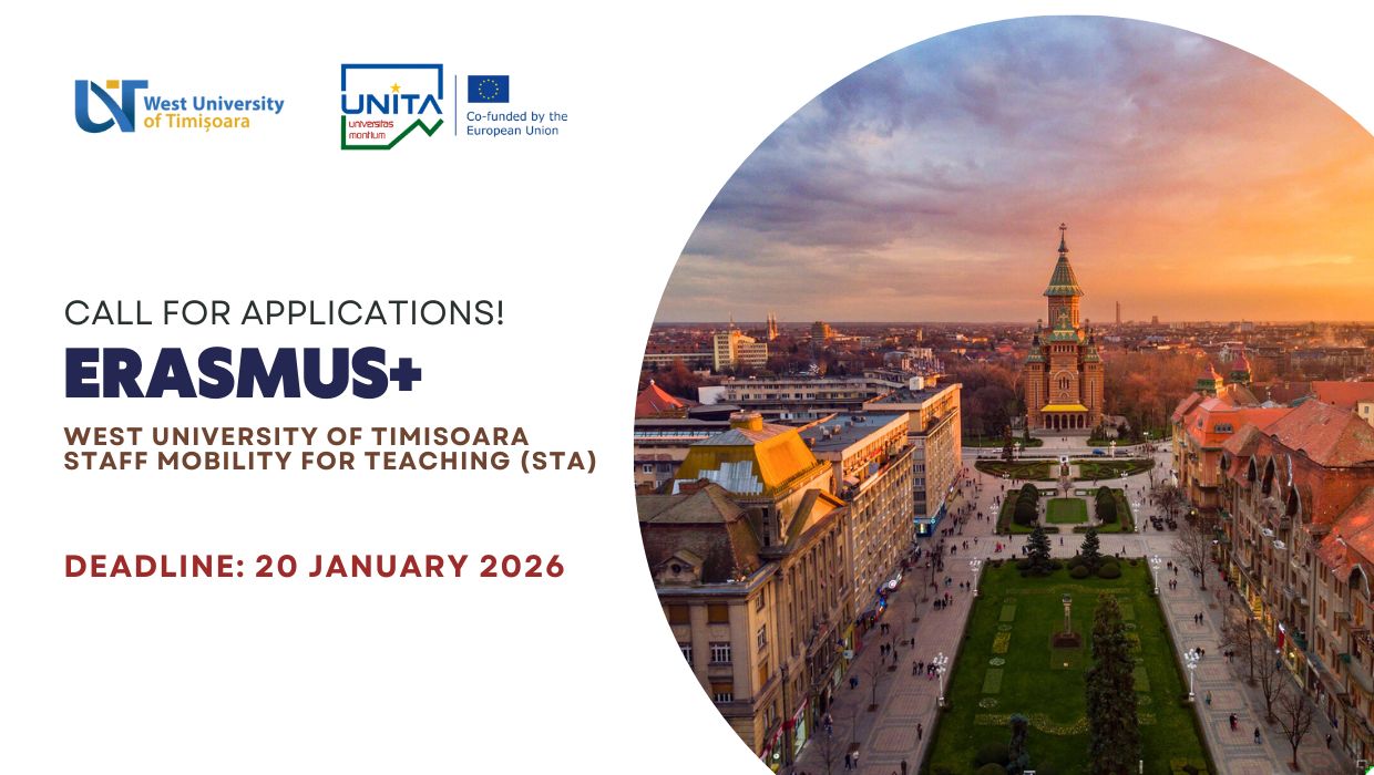 Мобільність має бути здійснена під час Erasmus International Teaching Week – 2nd edition, яка відбудеться 20–24 квітня 2026 року у Західному університеті Тімішоари.