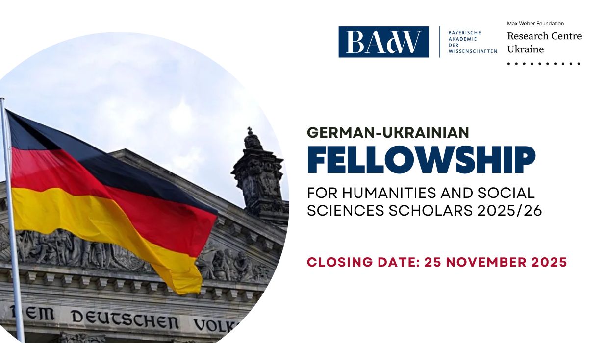 The Max Weber Foundation's Research Centre Ukraine in Lviv and the Bavarian Academy of Sciences award fellowships to historians and social scientists from the German and Ukrainian academic communities. Up to two fellows are supported each year.