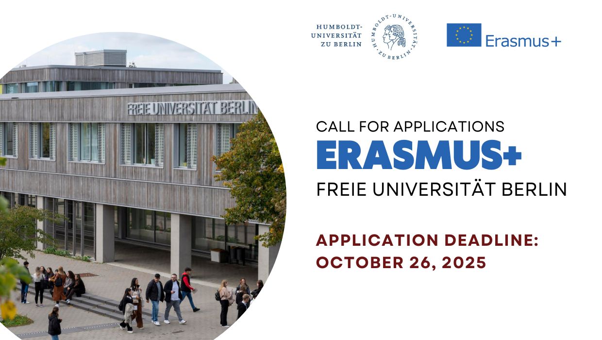 Відкрито конкурс ERASMUS+ у Вільний університет м. Берлін (Німеччина) на 2025/26 р.