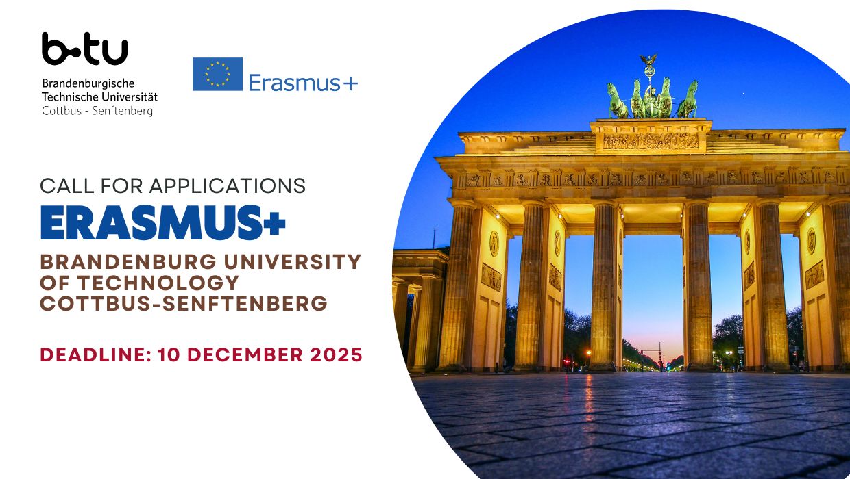 Відкрито конкурс ERASMUS+ в Бранденбурзький технічний університет Котбус-Зенфтенберг на весняний семестр 2026